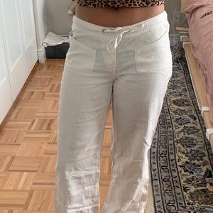 White Linen Pants